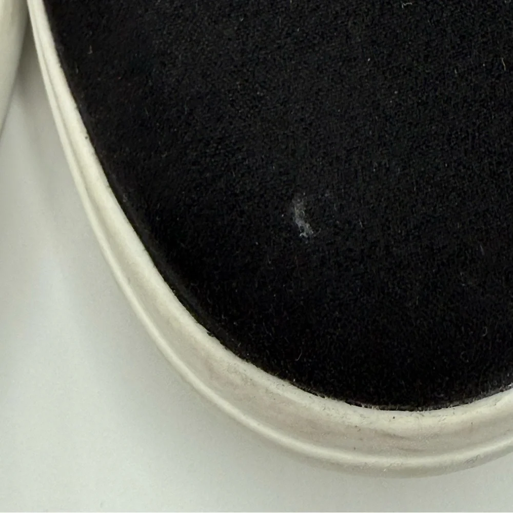 Giani Bernini Xenaa Black Slip-on Wedge Sneakers Suede & Leather Platform SZ 7.5 - Picture 14 of 15